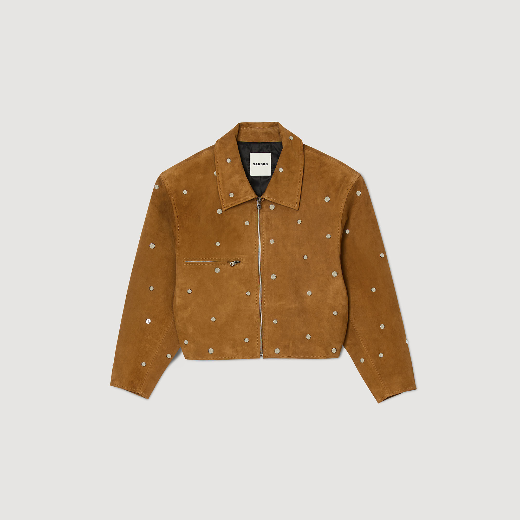 sandro paris  ウールニット　ジャケット Knitted jacket black / gray for Men | Sandro Paris