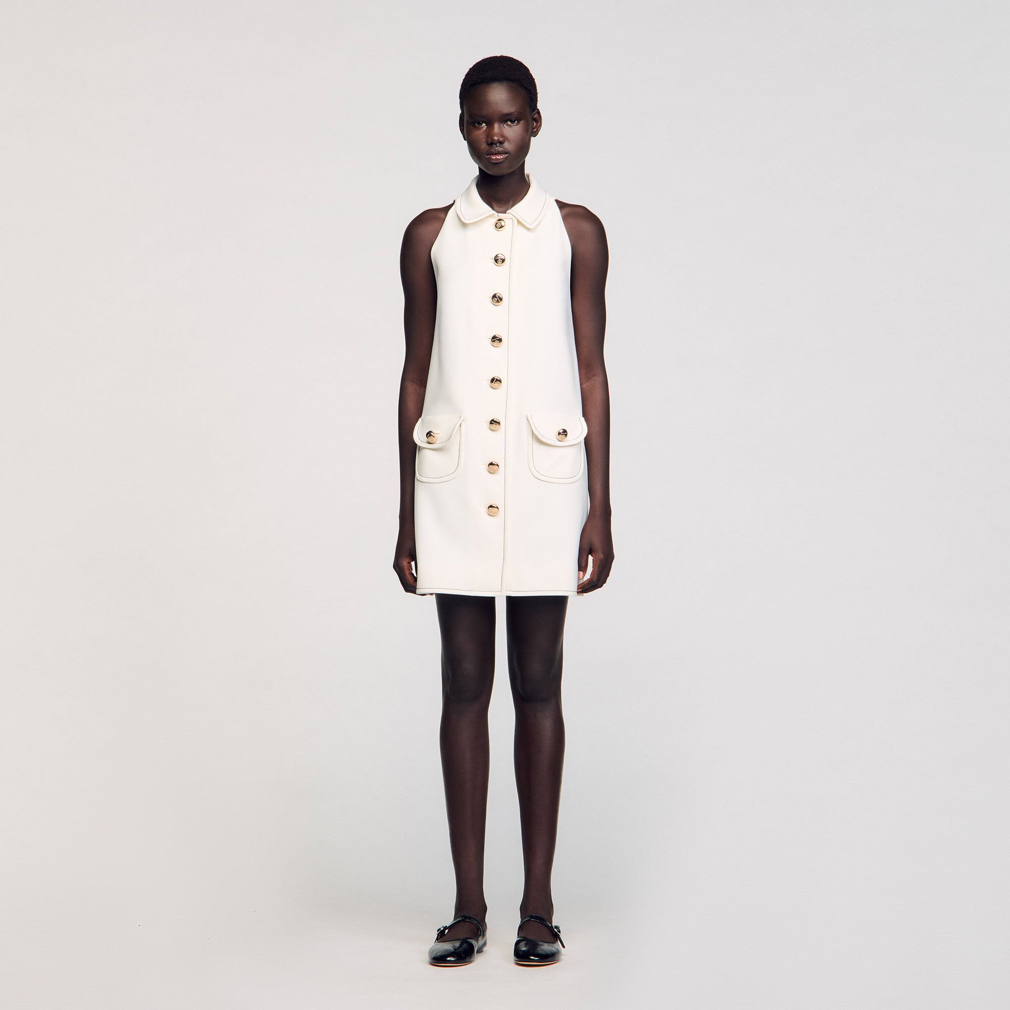 Peter Pan collar mini dress