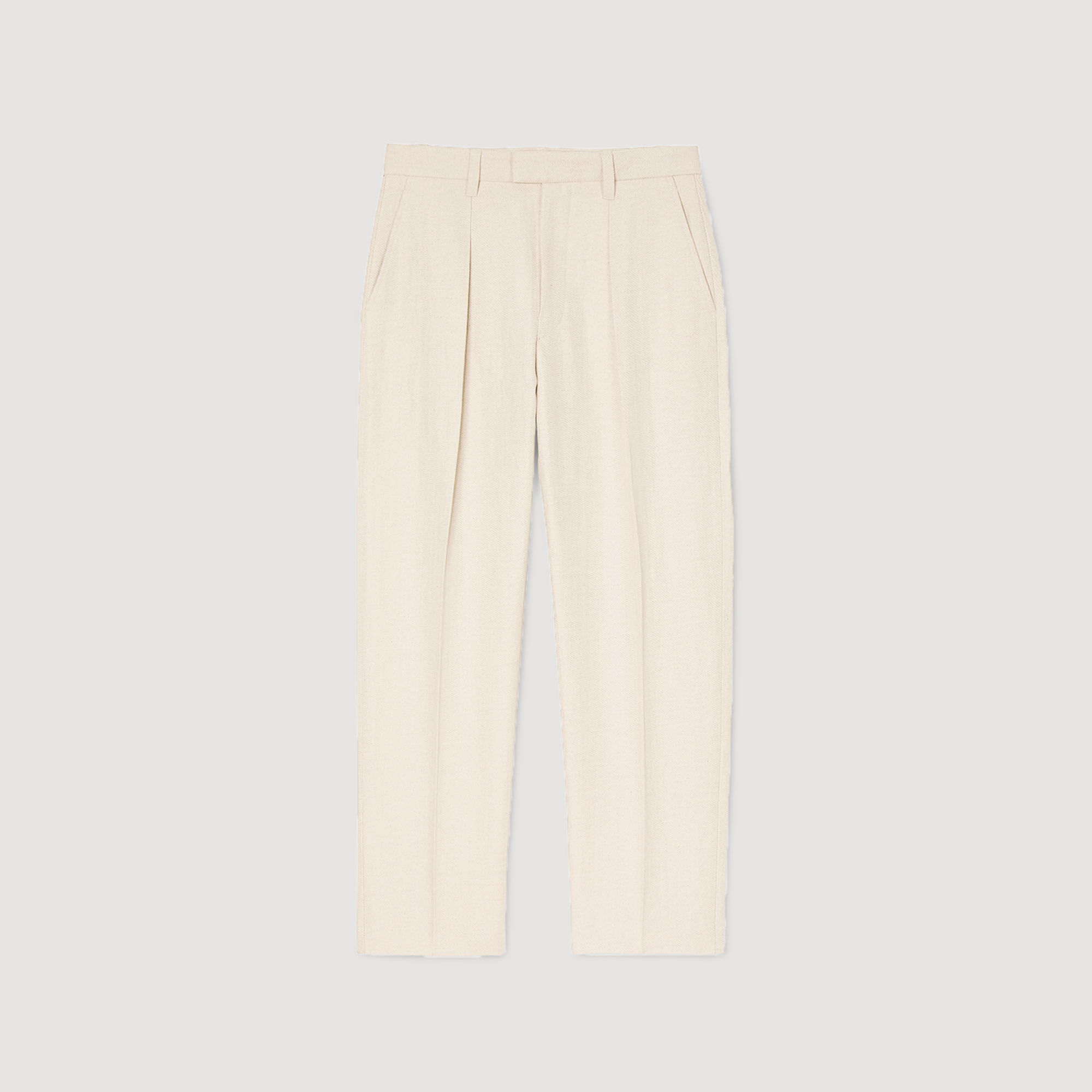 Wide-leg trousers with creases white / beige for Men