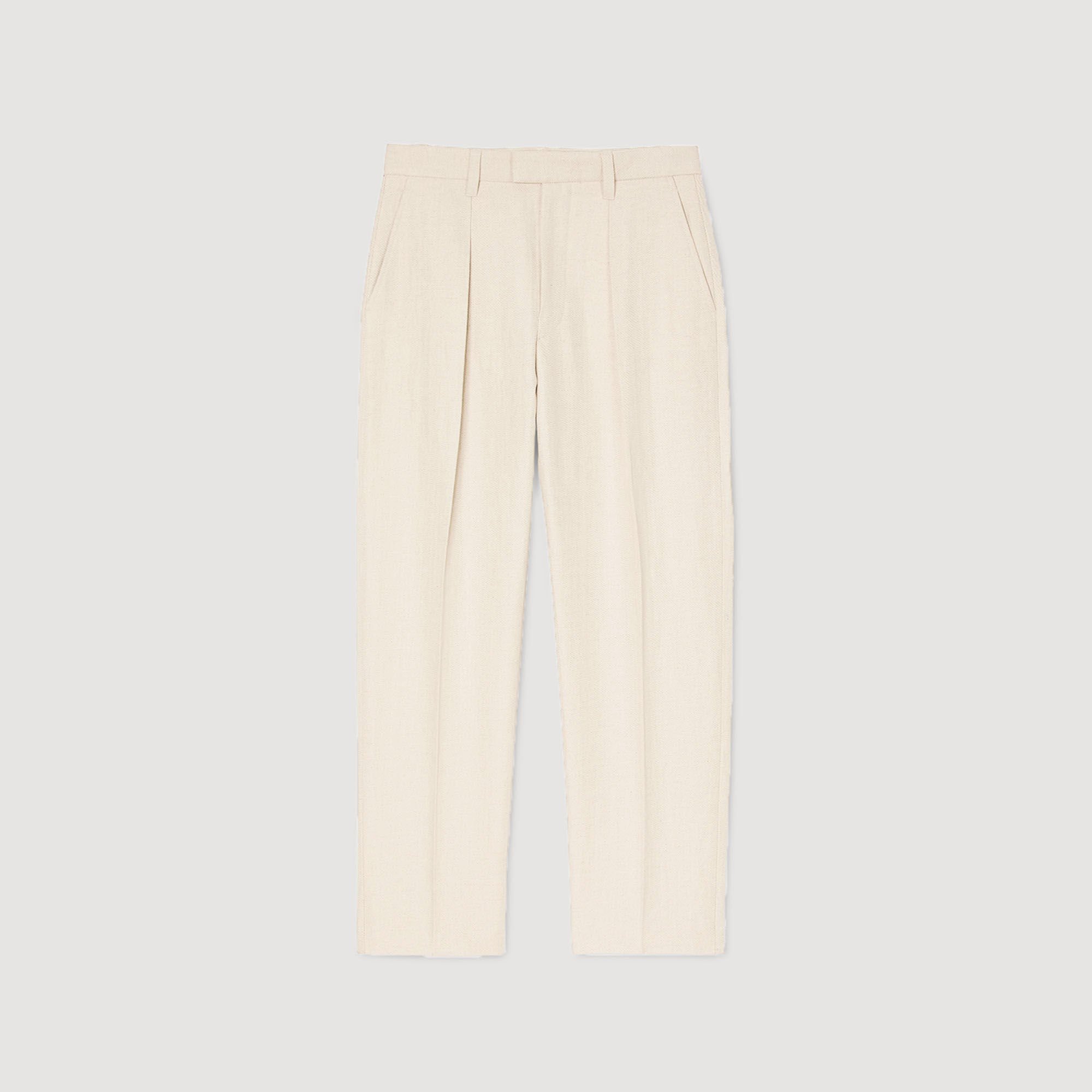 Wide-leg trousers with creases