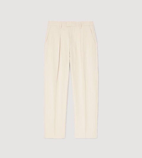 Wide-leg trousers with creases