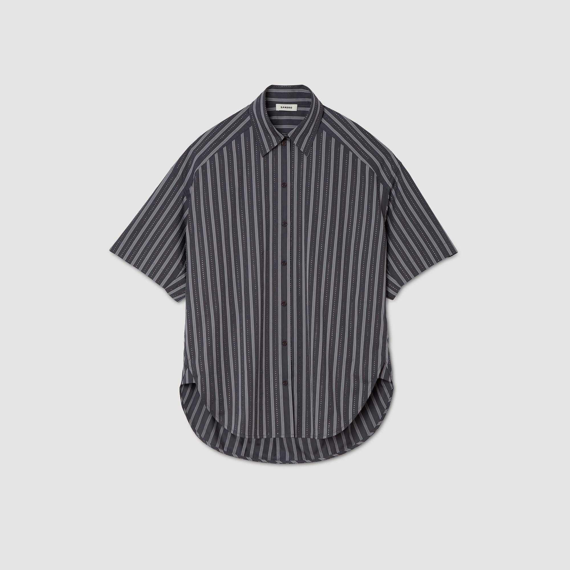 Oversized striped rhinestone