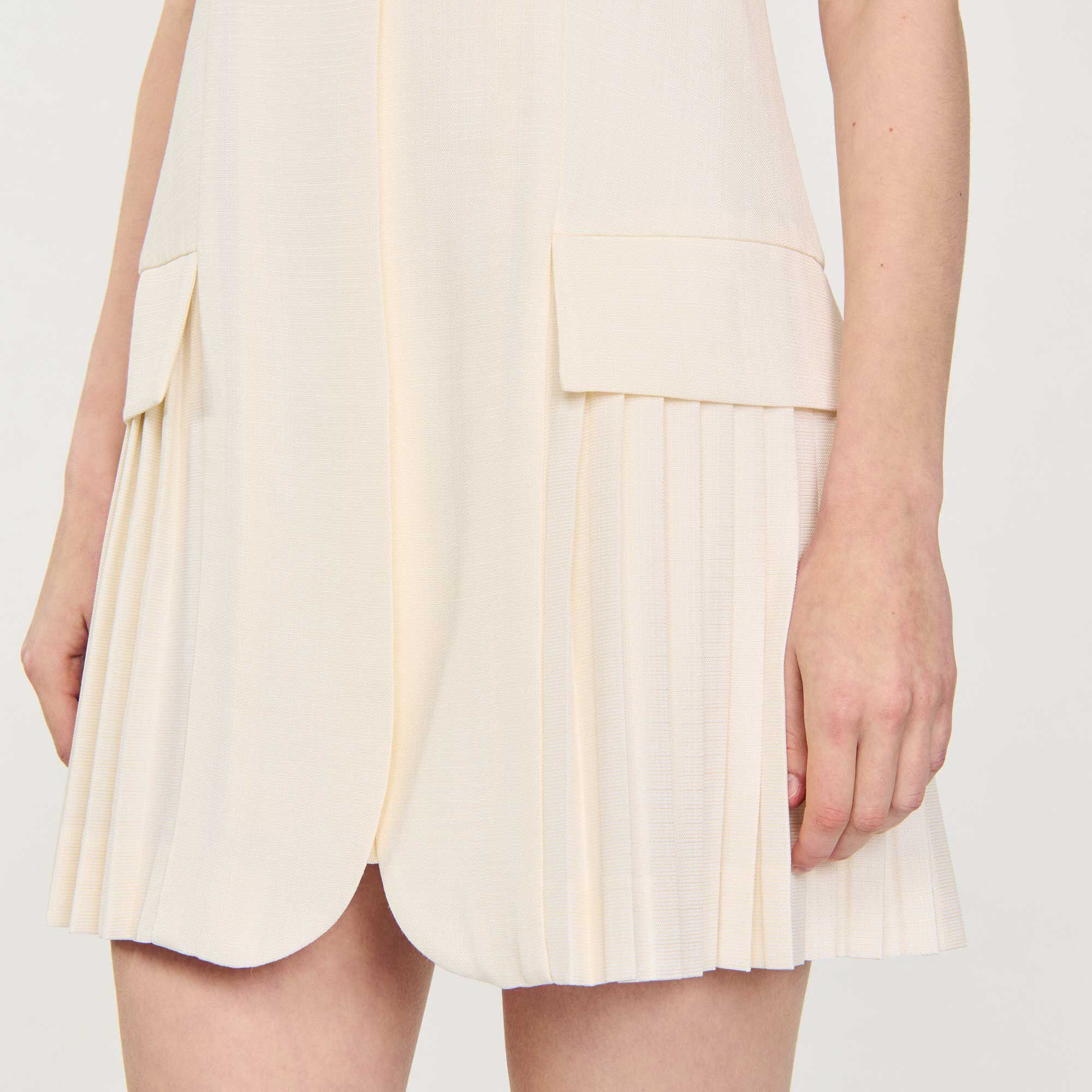 Mini pleated suit dress