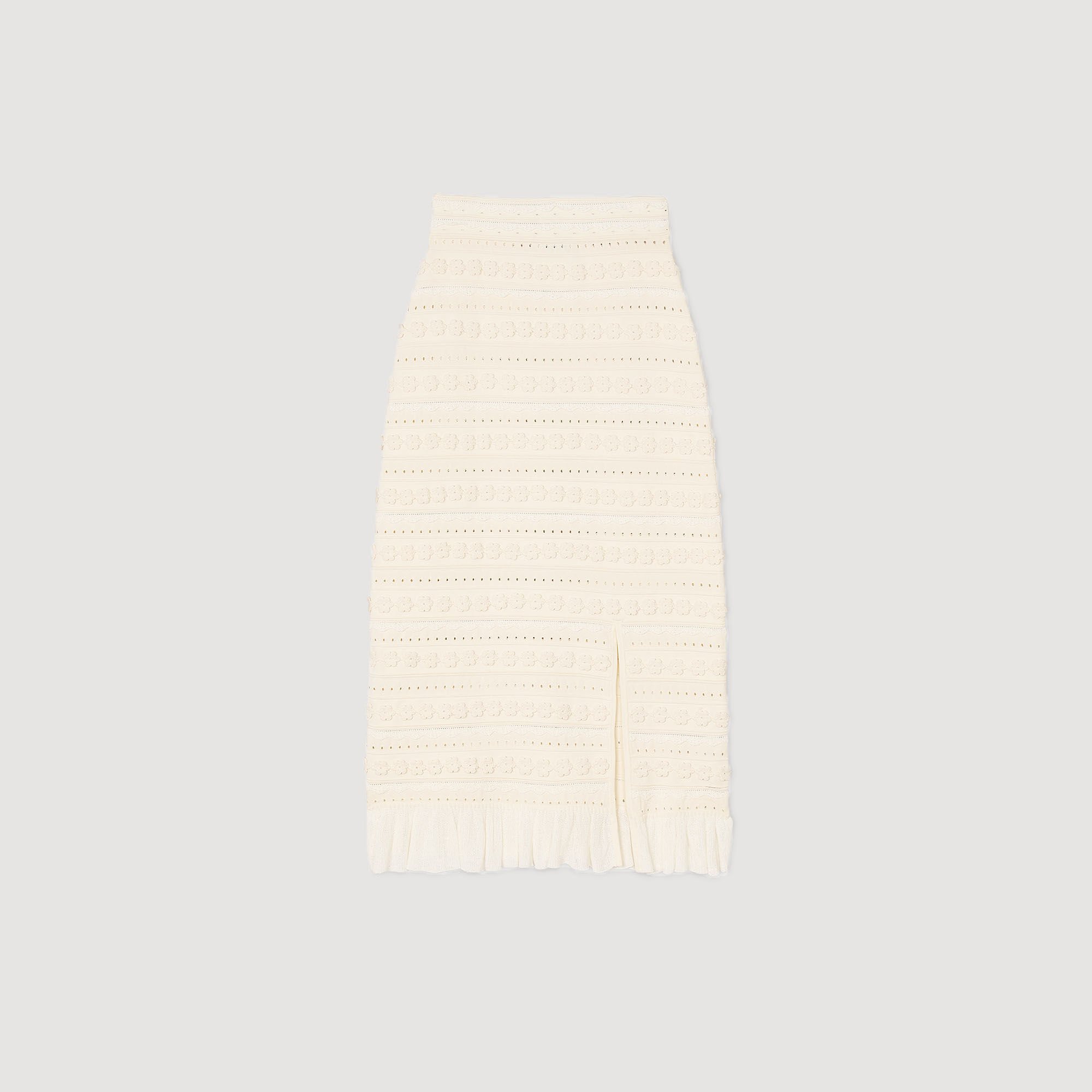 Maxi skirt with crochet detailing
