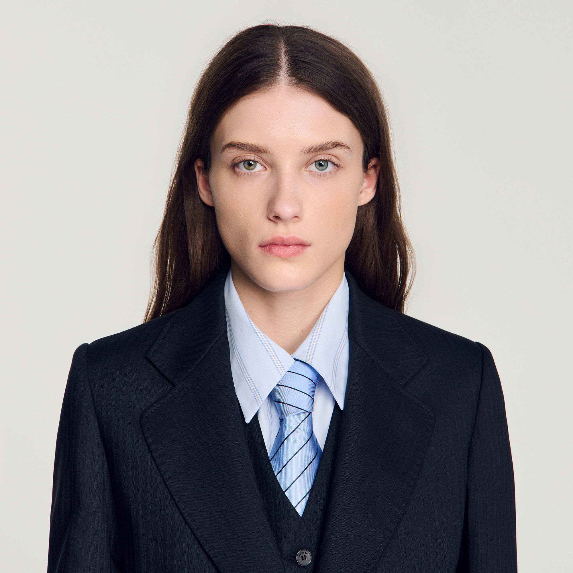 Striped suit jacket