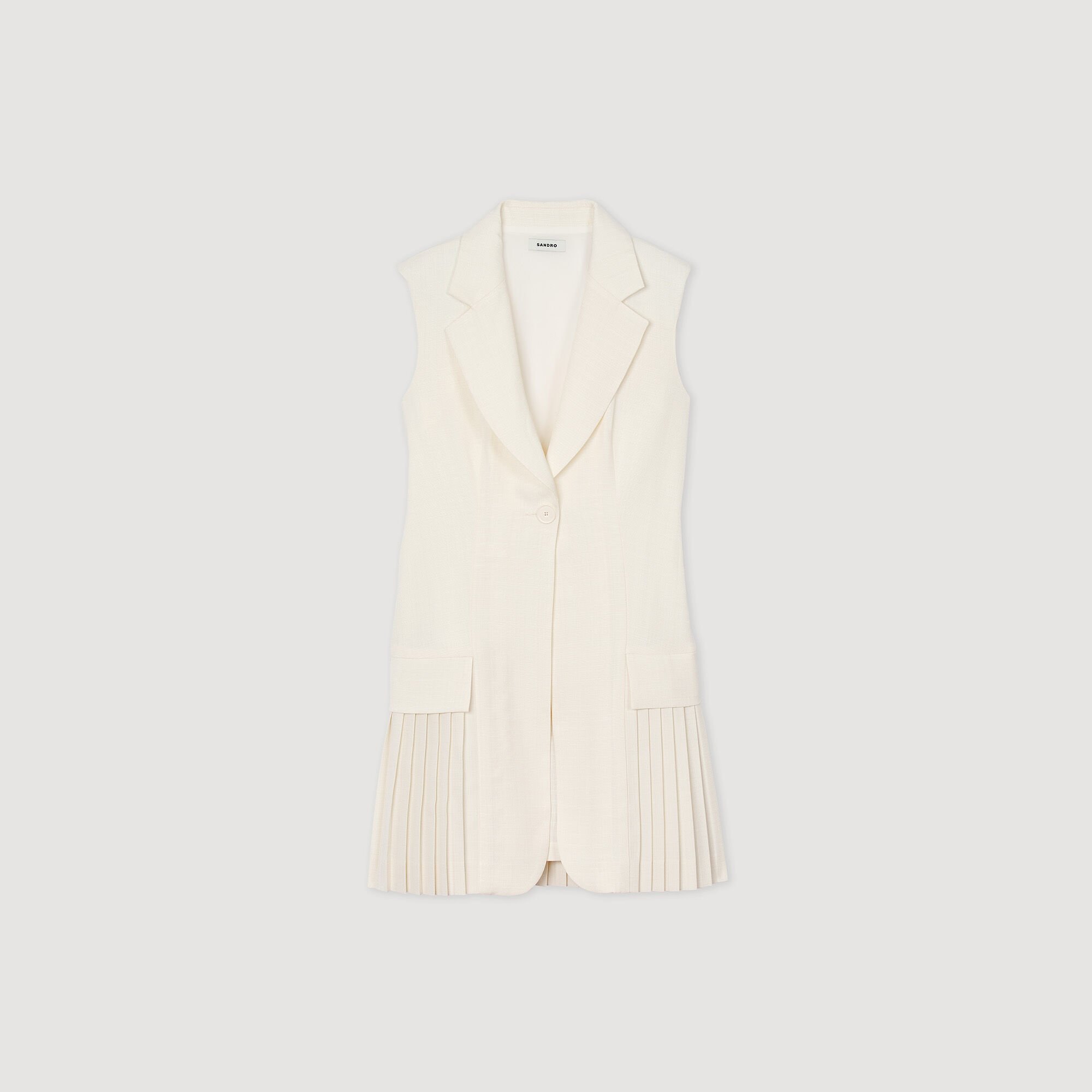 Mini pleated suit dress