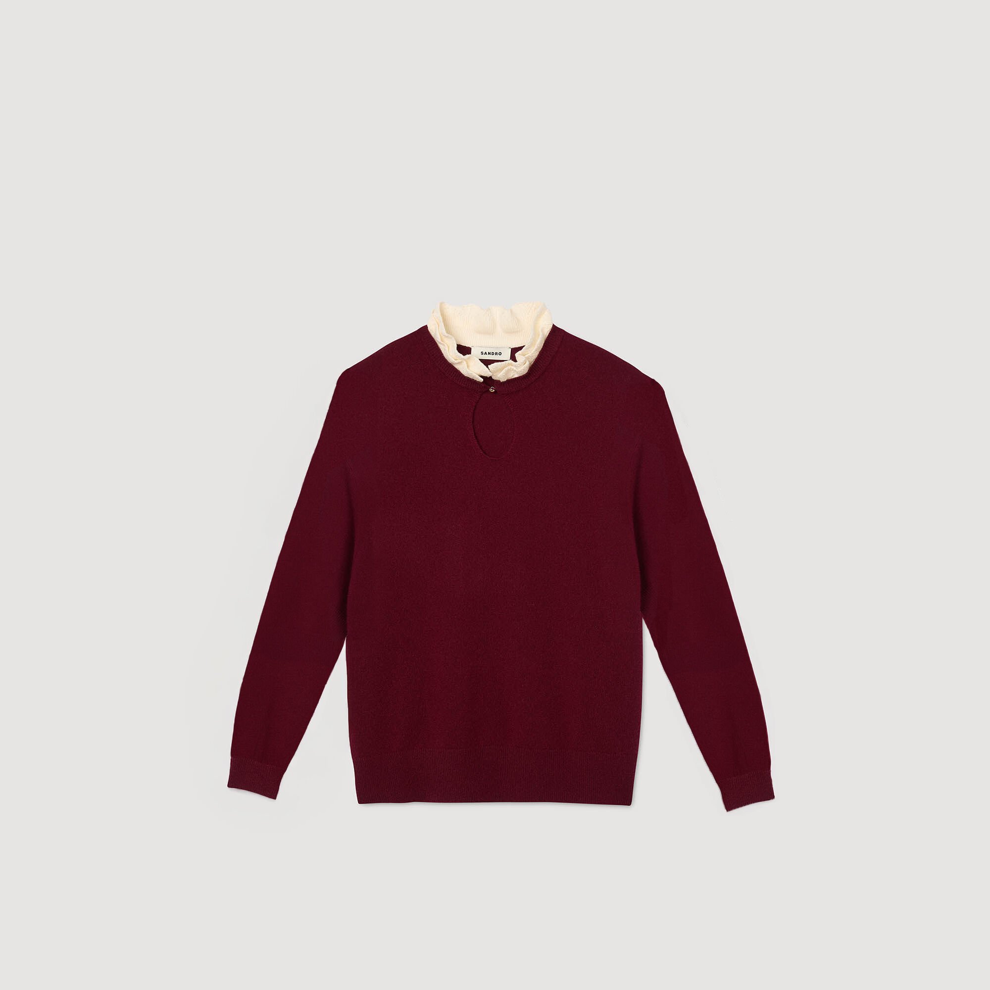 Ruffled-neck sweater