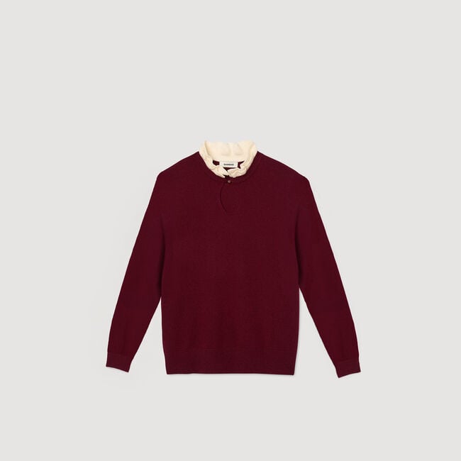 Ruffled-neck sweater