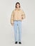 Puffer jacket with shearling collar