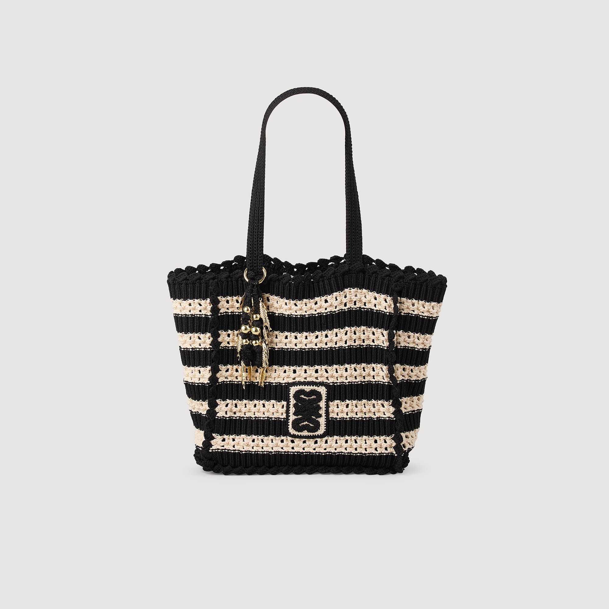 Two-tone crochet bag