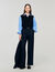 Rhinestone striped trousers