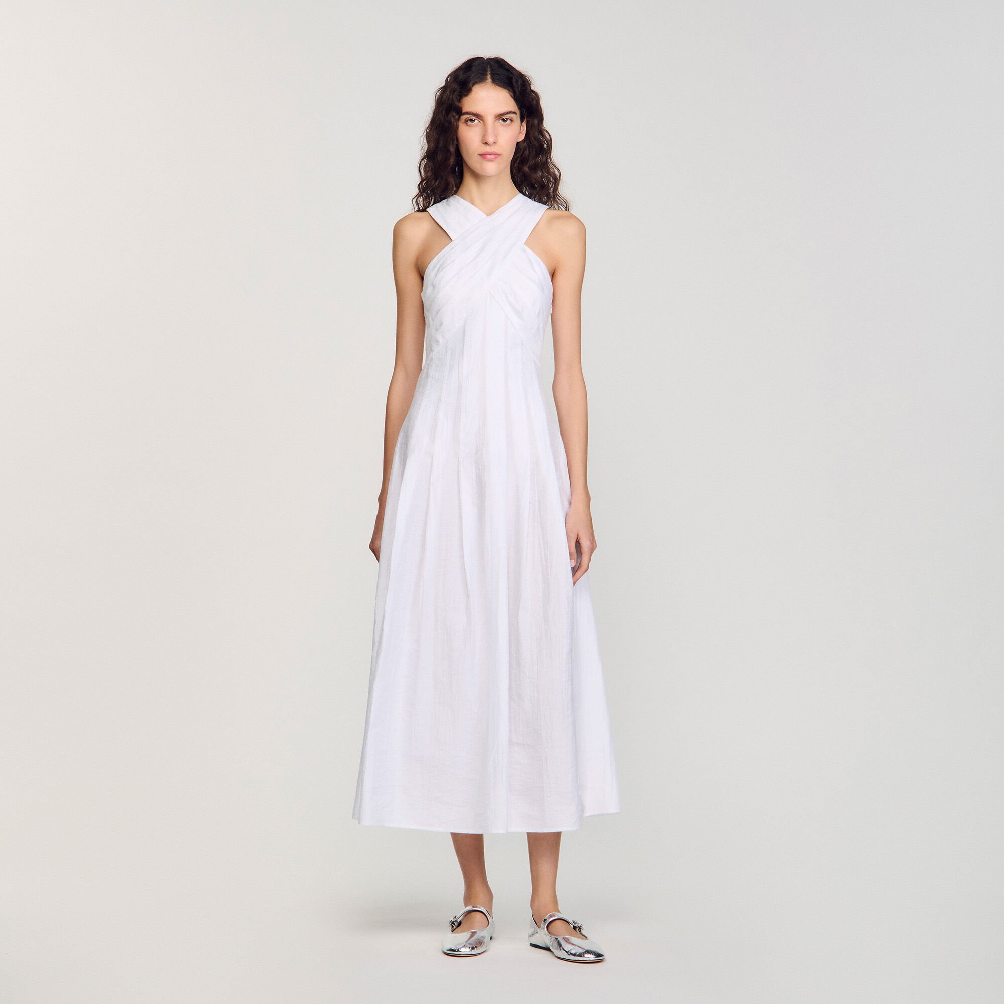 Sandro Paris セレカジ カジュアル 半袖 マキシ ワンピース New Styles Added to Sale | Women | Sandro-paris.com up to 50