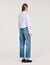 Cropped shirt with removable tie