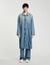 Long faded denim coat