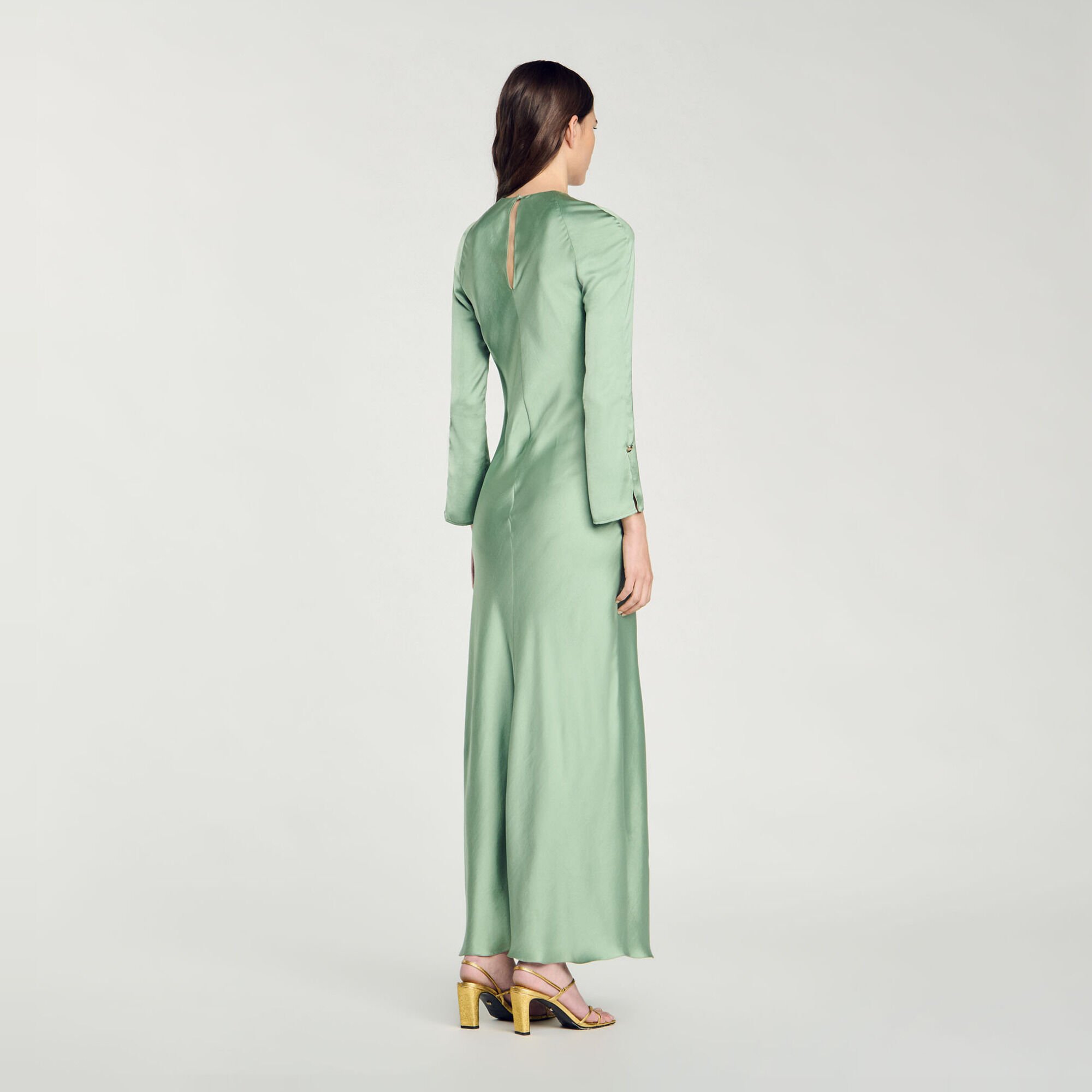 Long-sleeved maxi dress