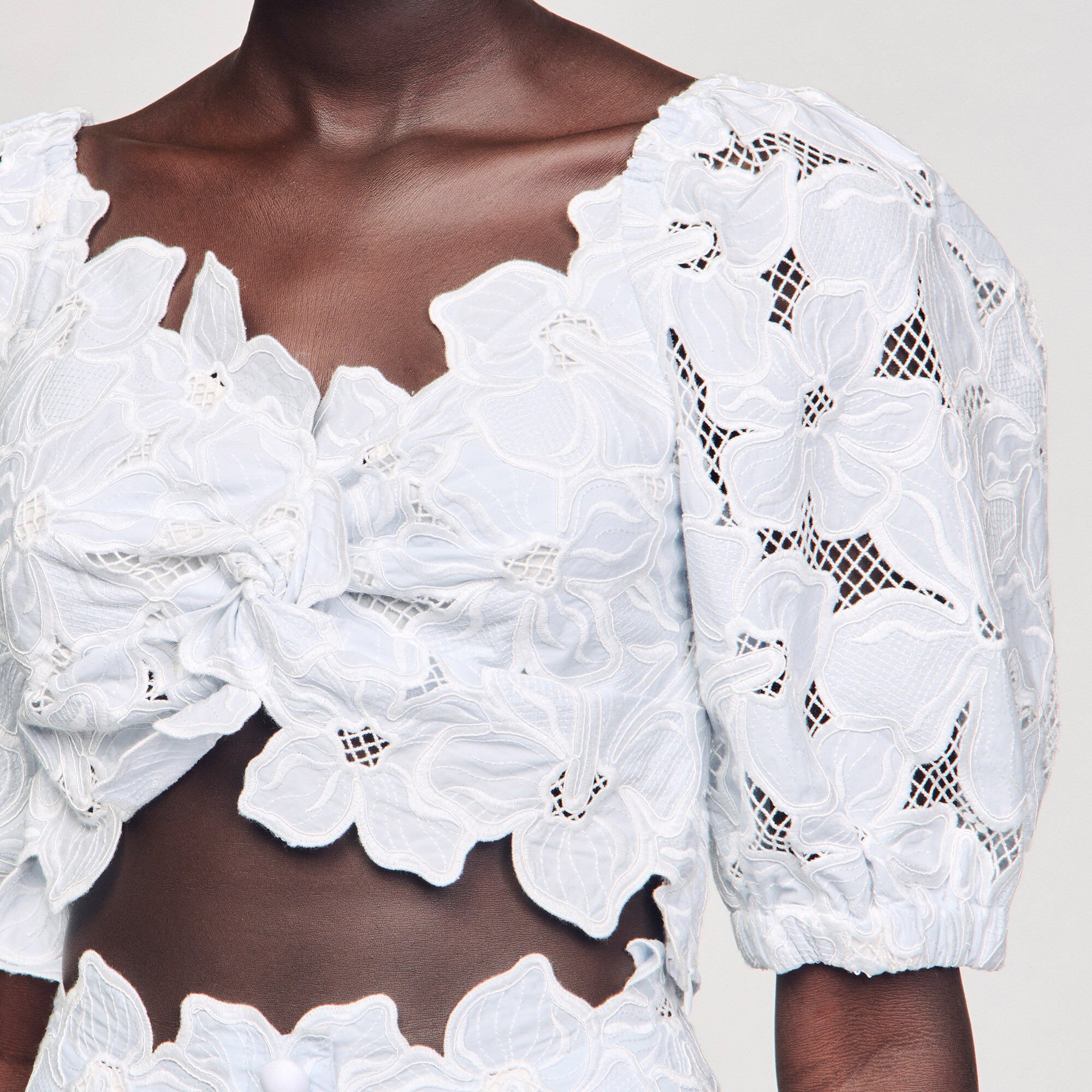 Guipure lace top