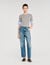Sweater with contrast short sleeves