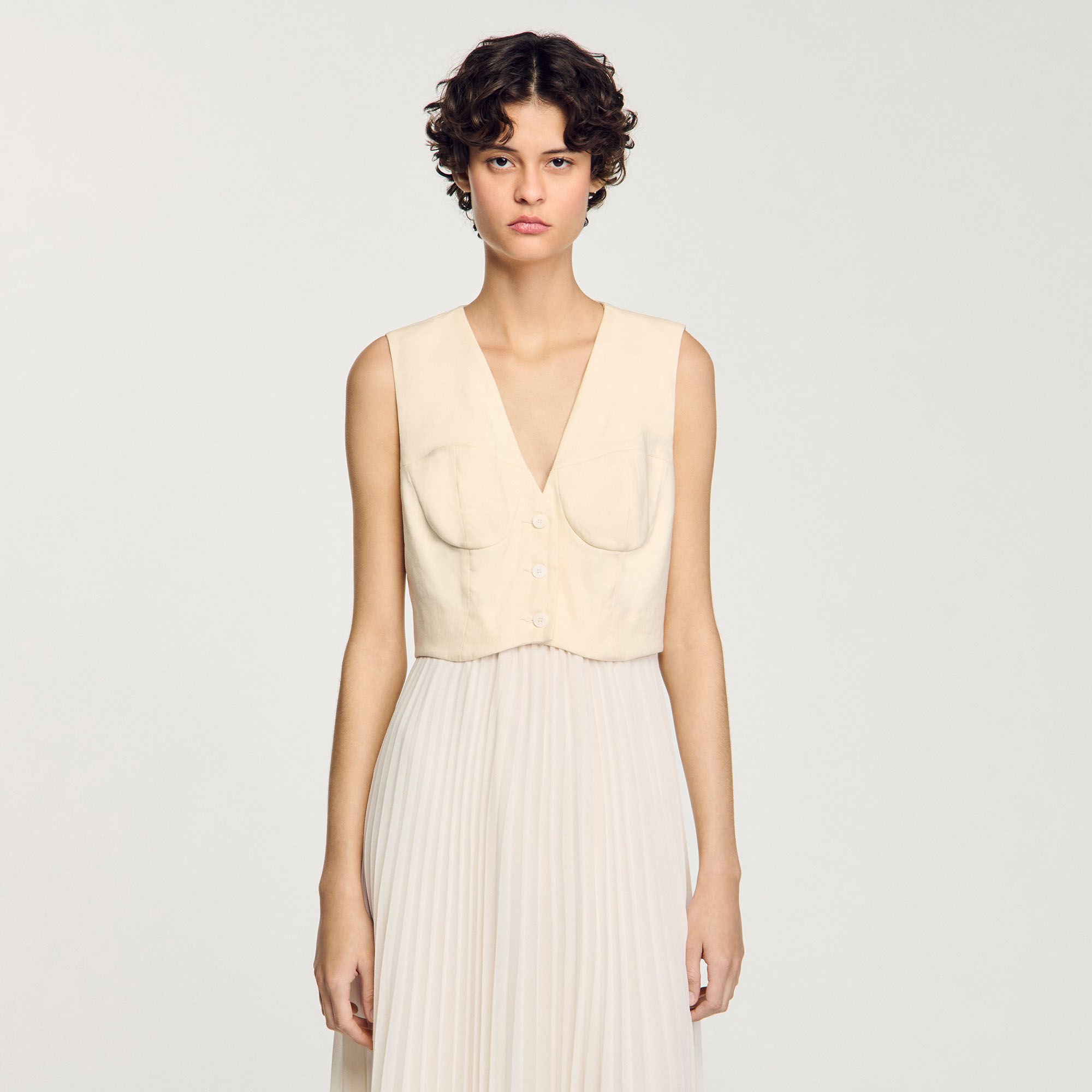 Pleated maxi dress