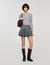 Buckle accent pleated skort