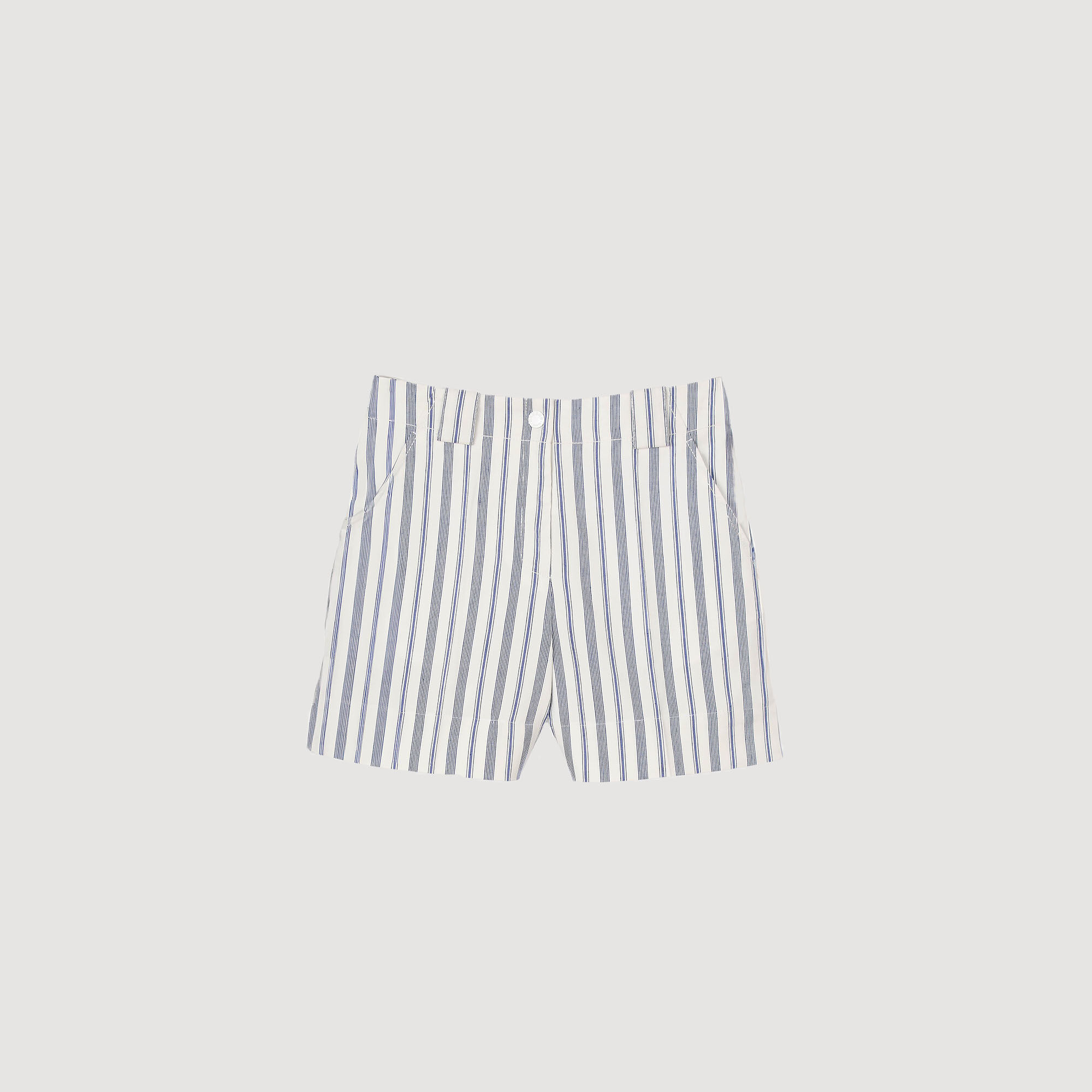 PARTIMENTOのStripe Banding Easy Shorts 全3色 Ladies striped shorts, Cream apple green | Manufactum