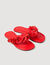 Floral leather sandals