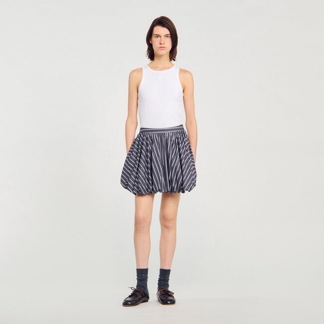 Striped rhinestone bubble skirt