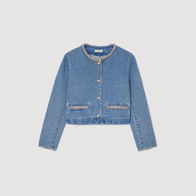 Rhinestone denim jacket