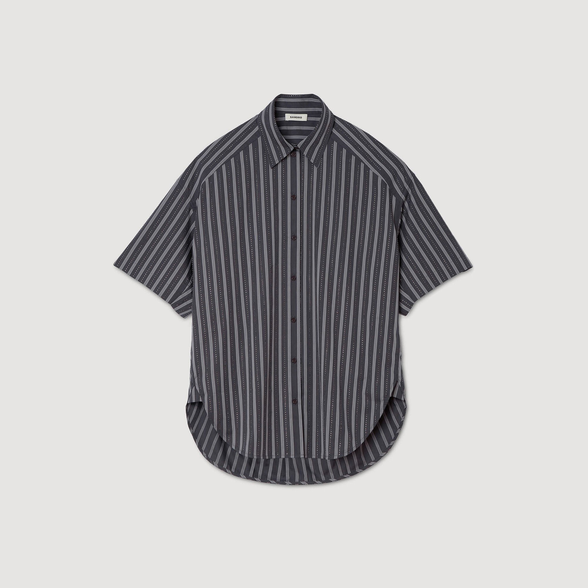 Oversized striped rhinestone