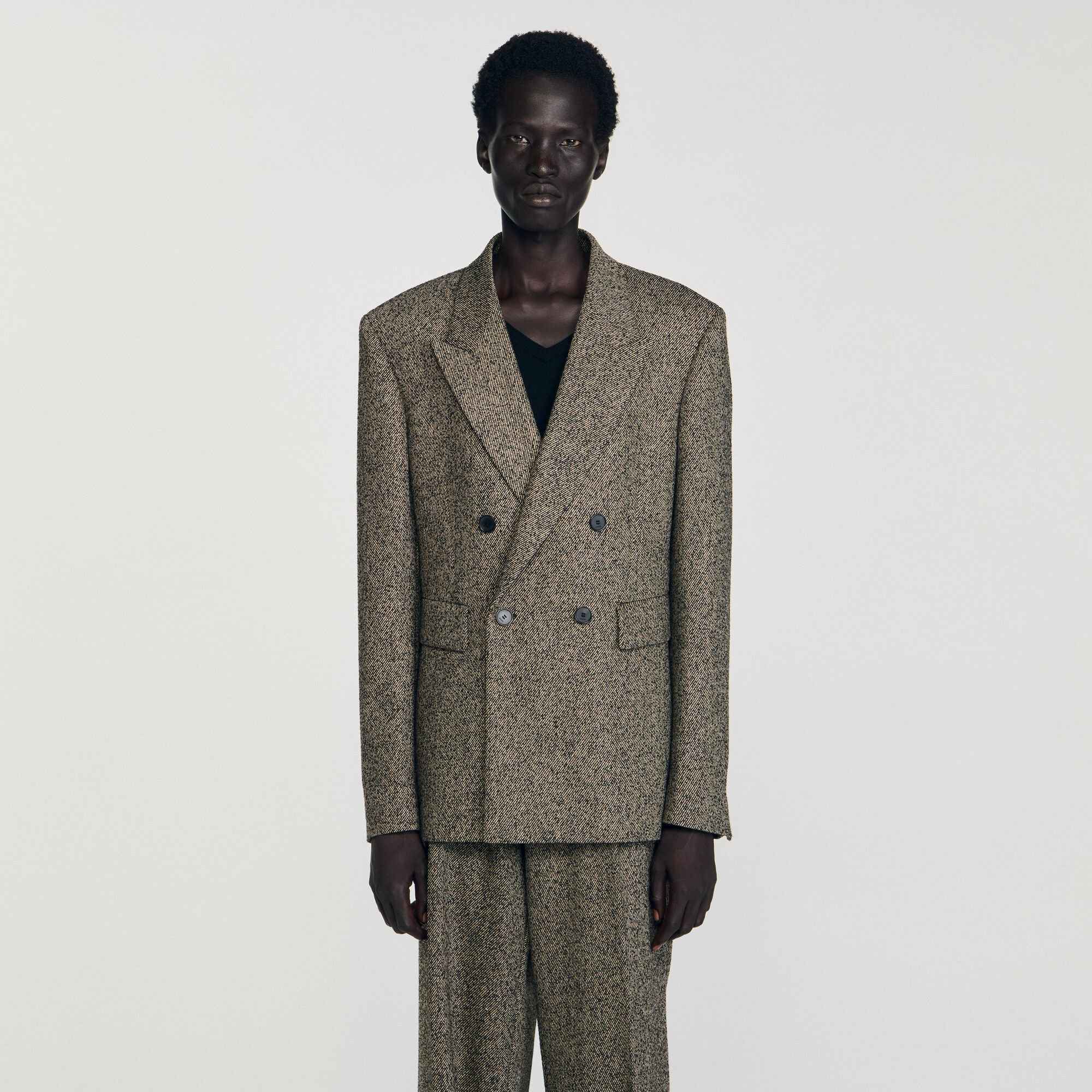 Double-breasted suit jacket