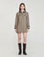 Houndstooth trench, leather collar Houndstooth trench, leather collar