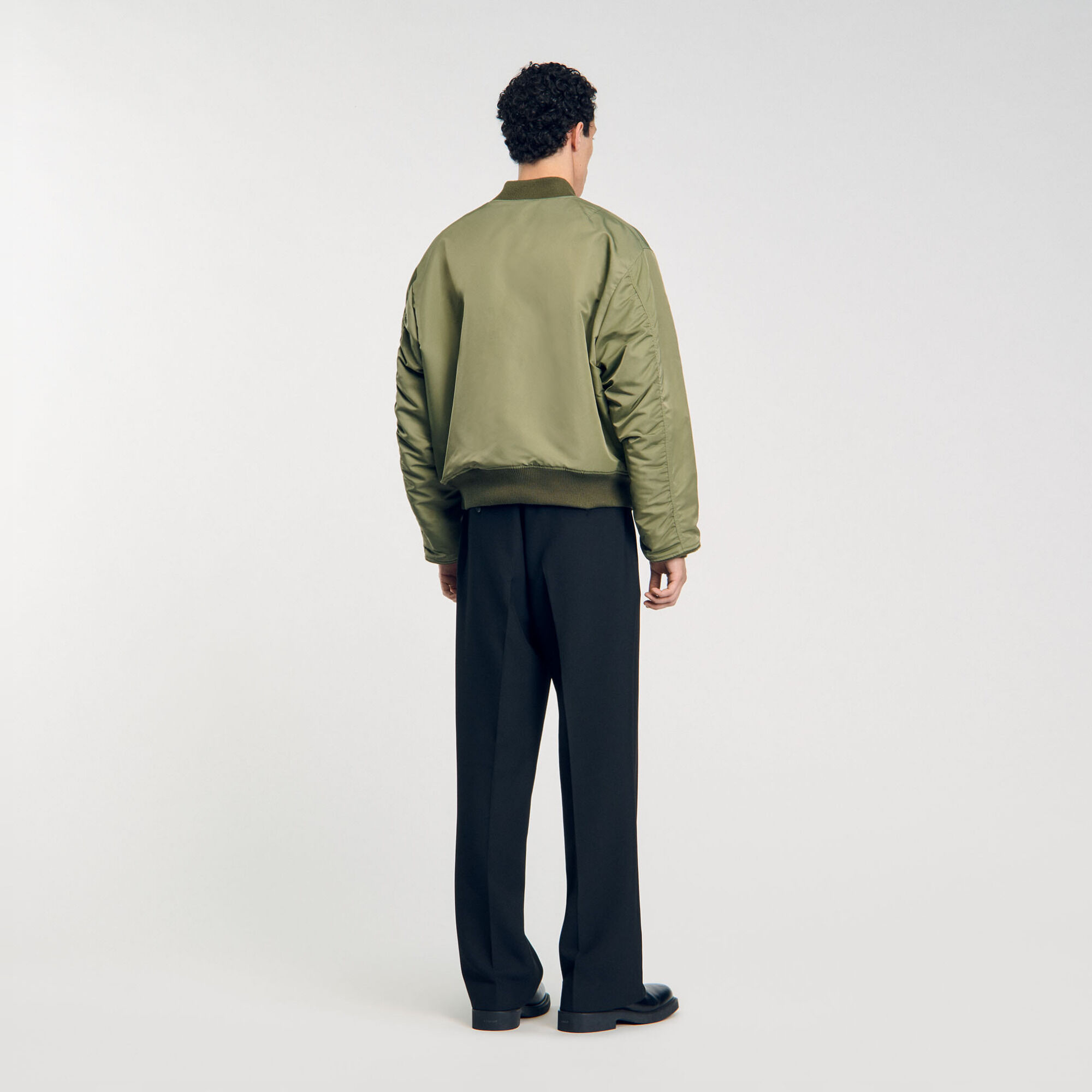 Zip-up bomber jacket
