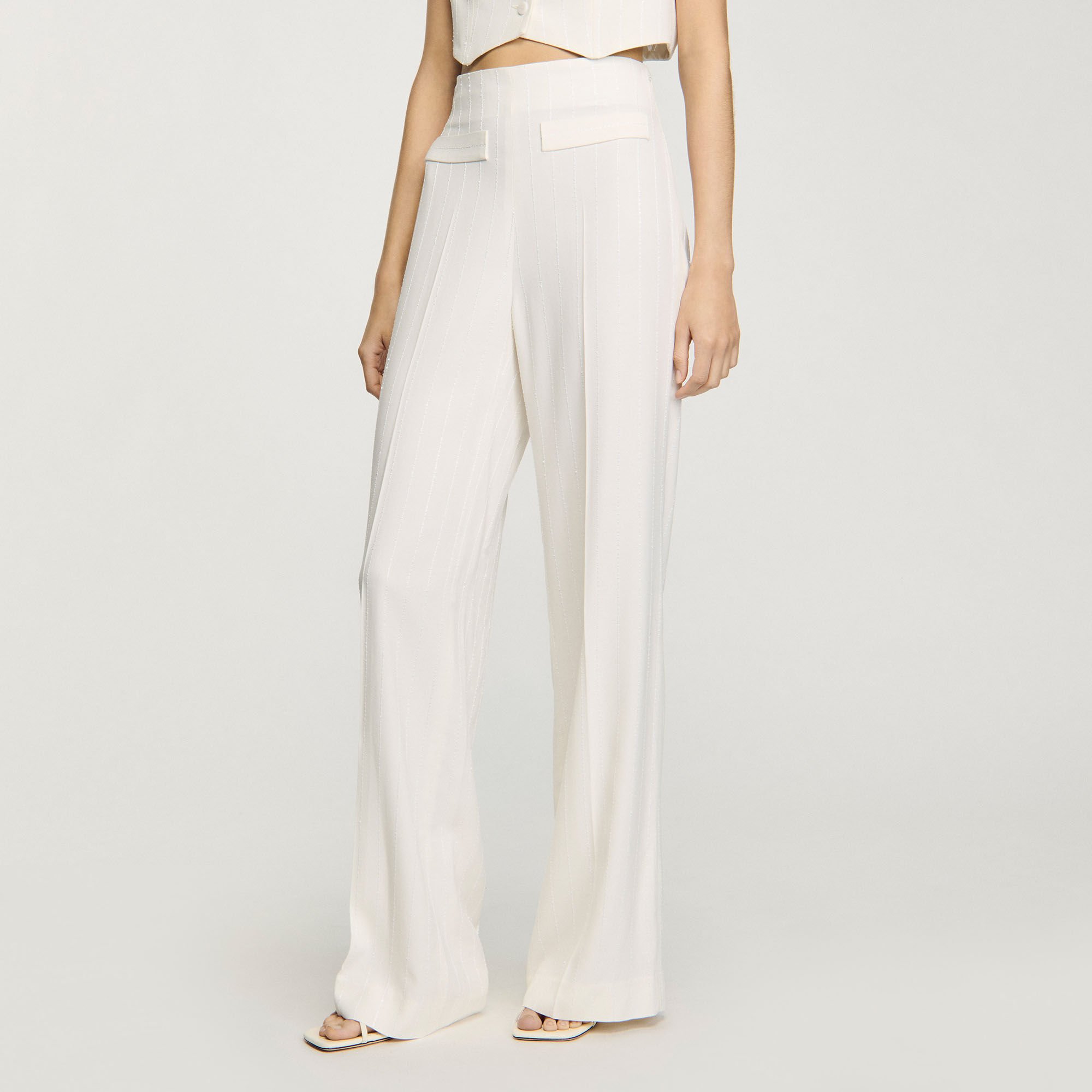 Sequin suit trousers