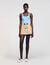 Short dual-material skirt