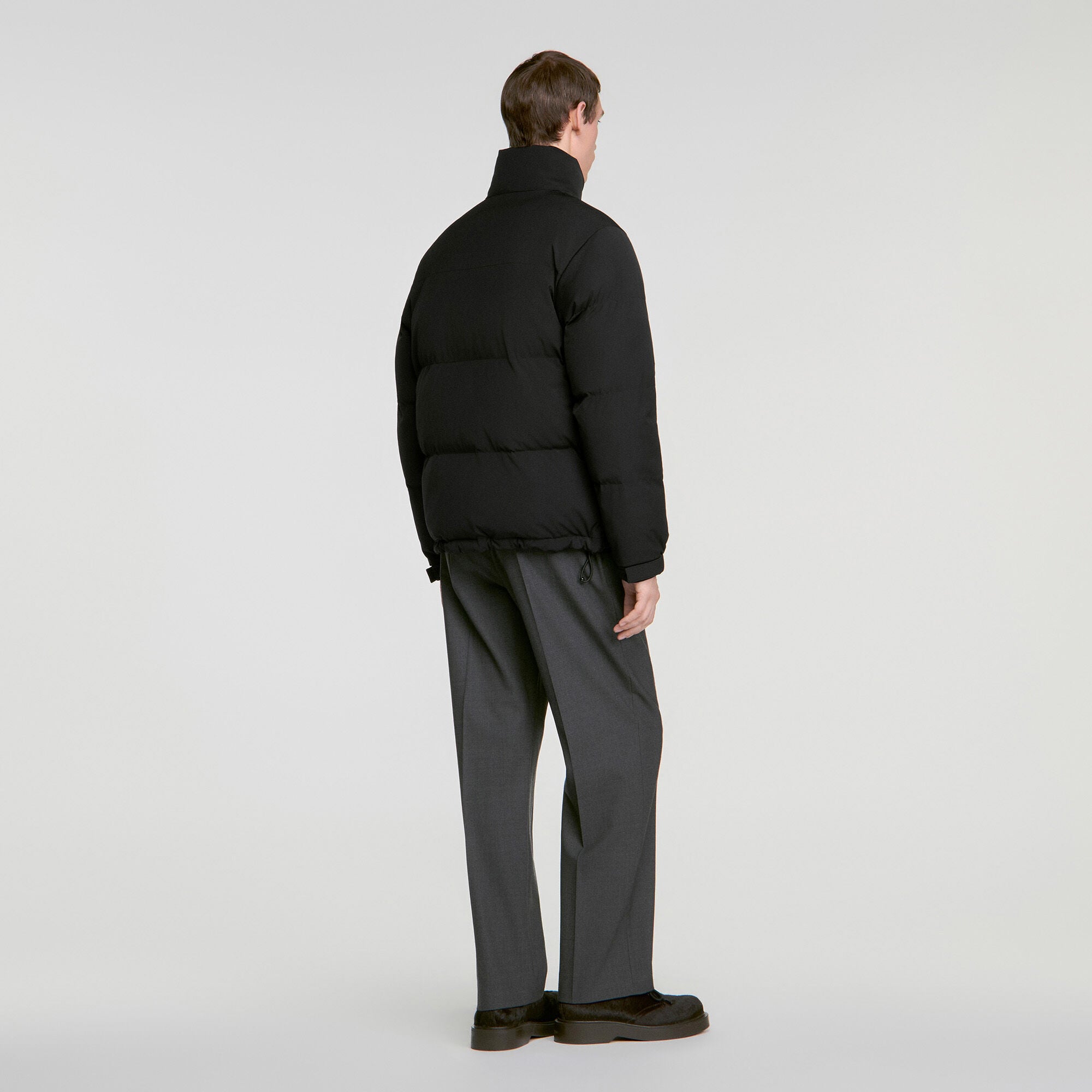 Zip-up tech fabric puffer jacket - Men | Sandro