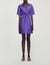 Short dress with shirt collar 