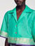 Rhinestone jacquard cropped shirt