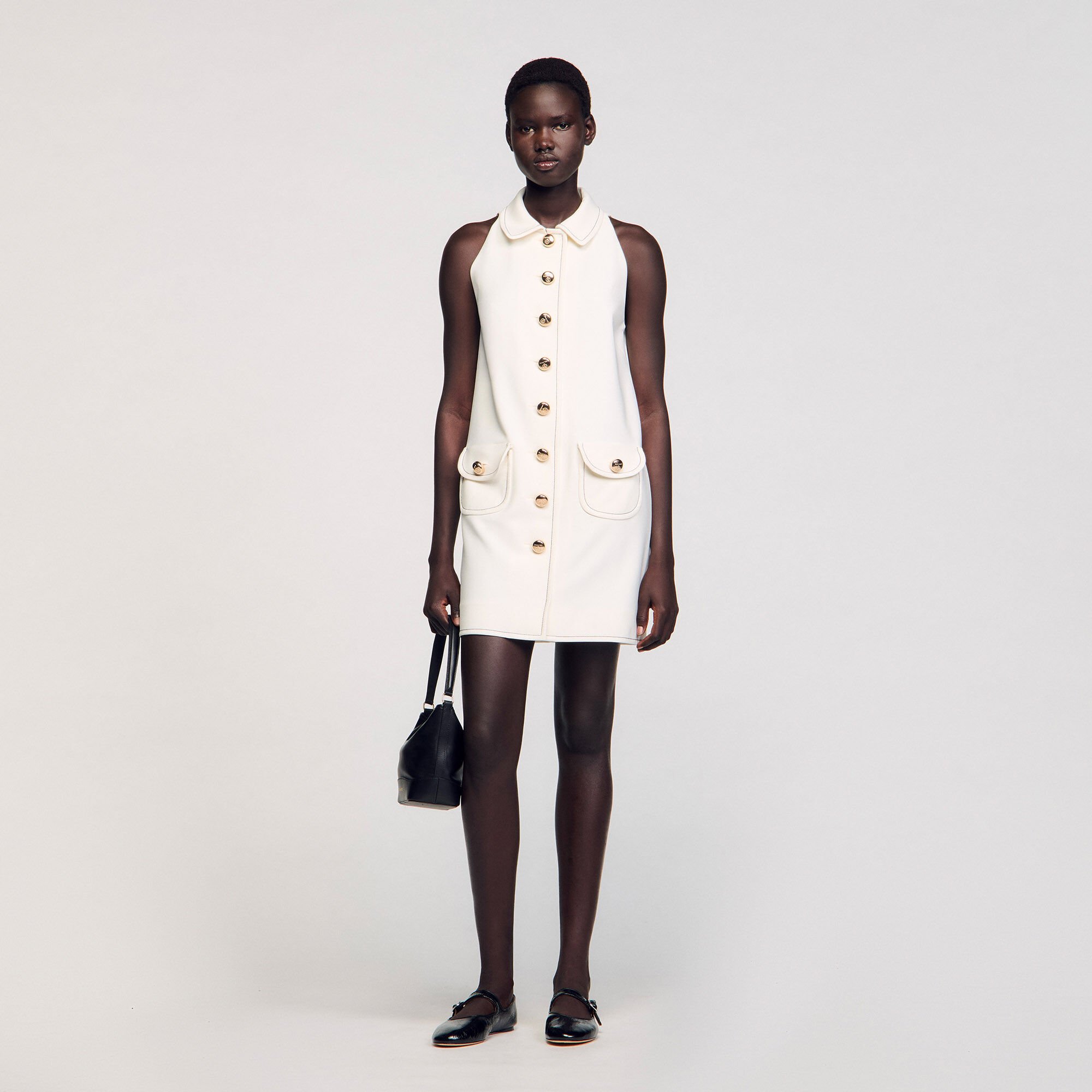 Peter Pan collar mini dress