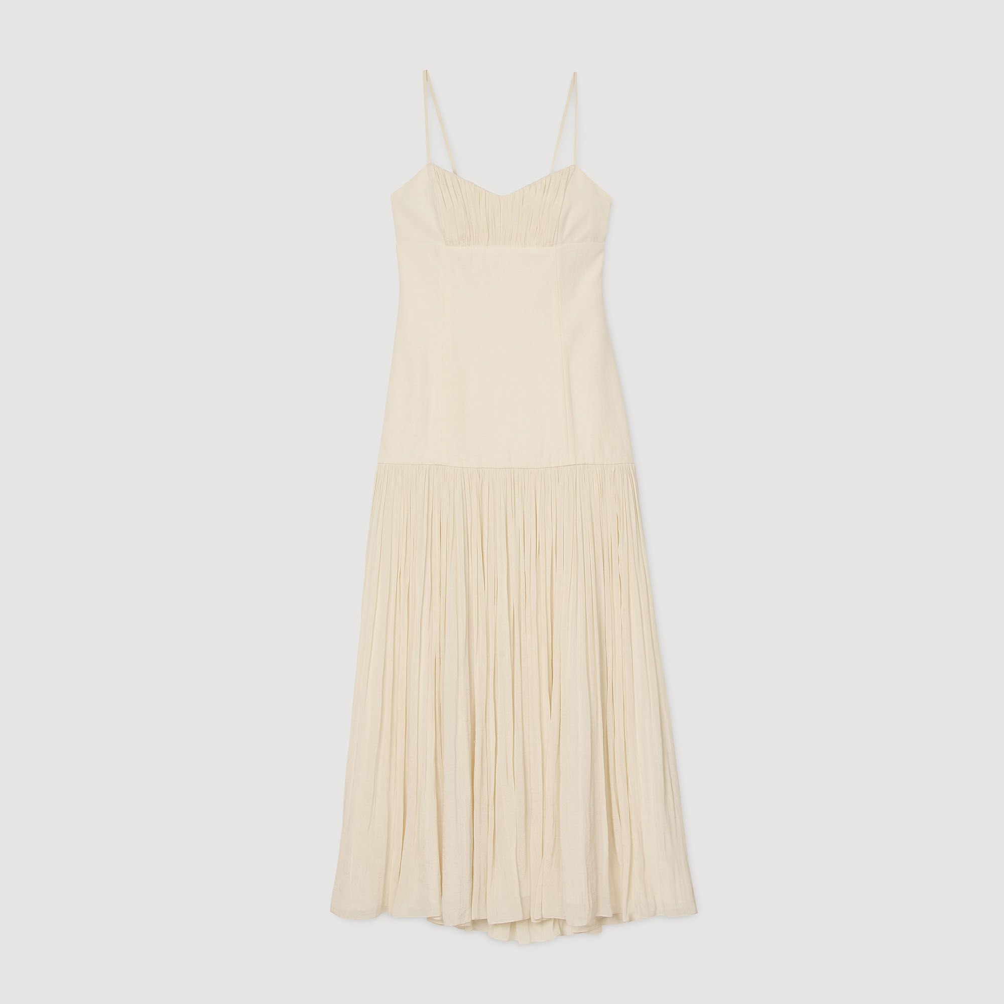 Pleated maxi dress