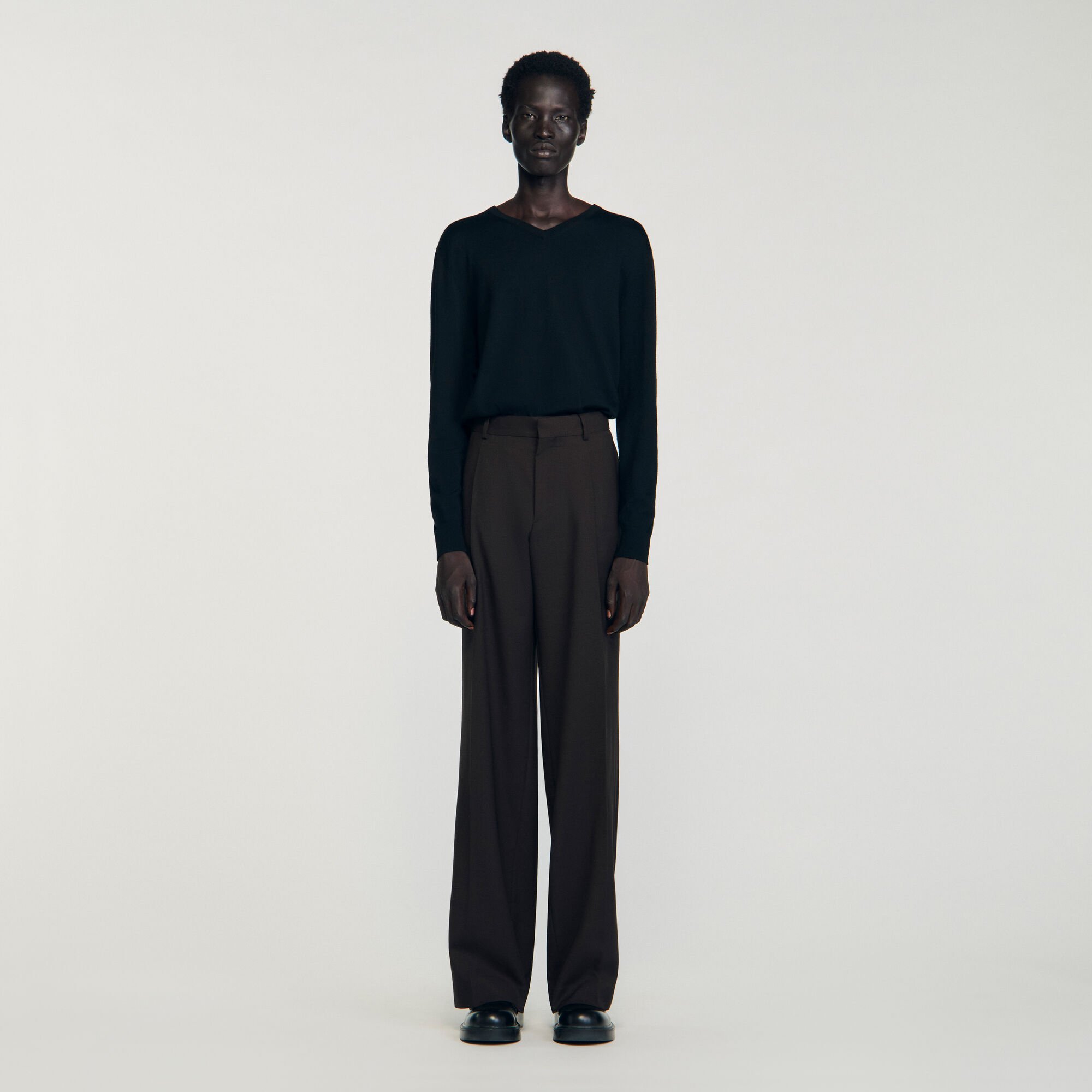 Virgin Wool Classic-Fit Trousers