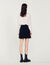 Pleated tweed skirt