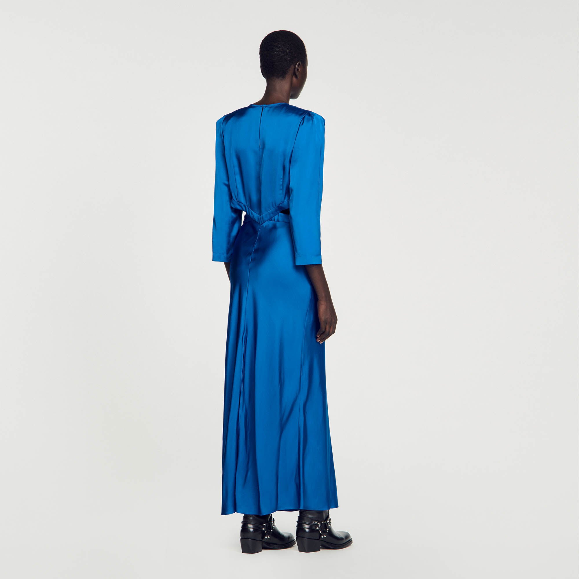 Satin-finish maxi dress