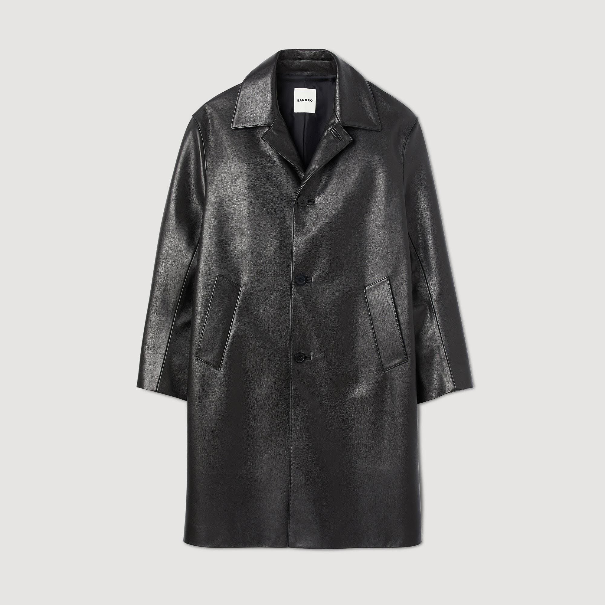 Long leather coat 