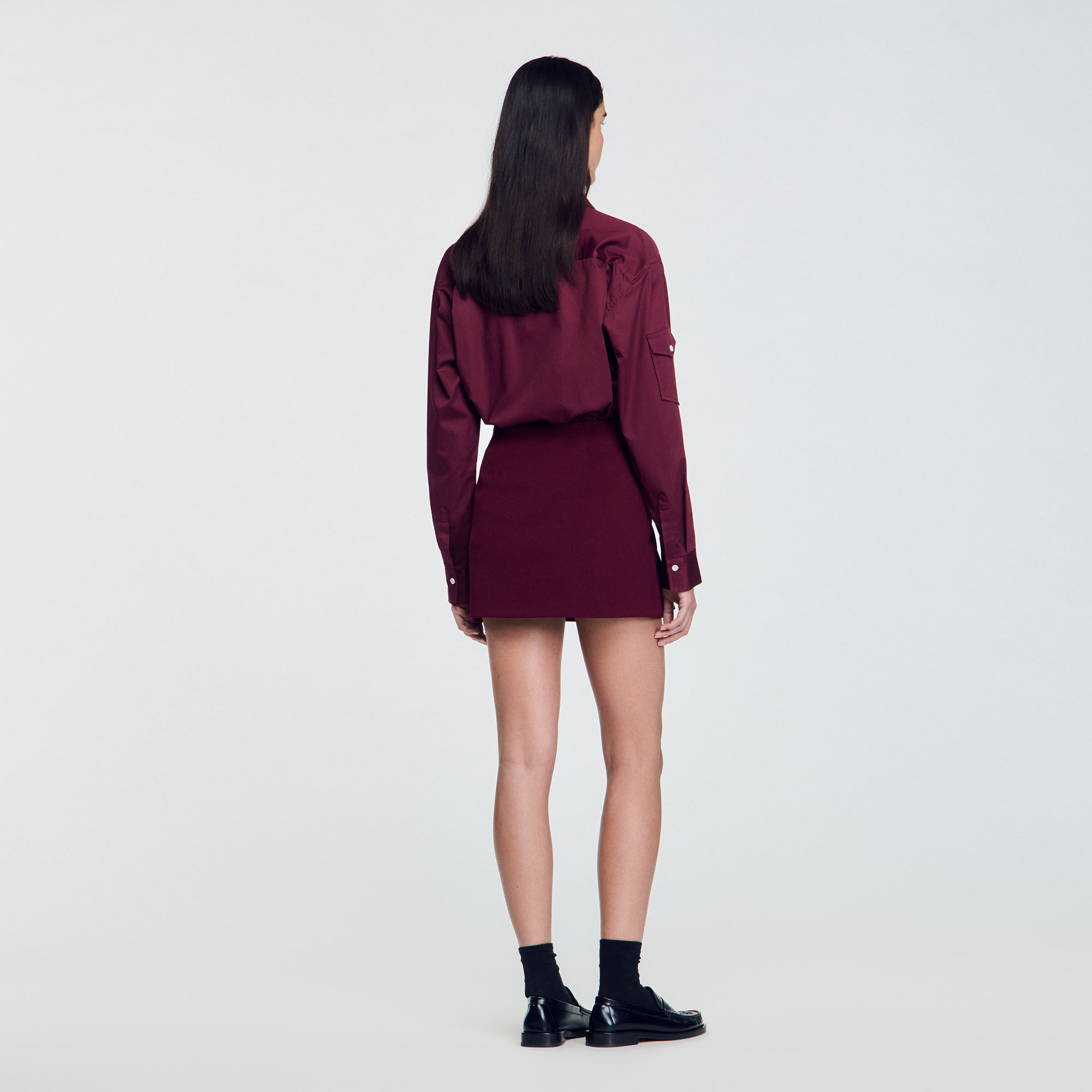 割引クーポン studs press with skirt Short red Paris Sandro | Women For その他
