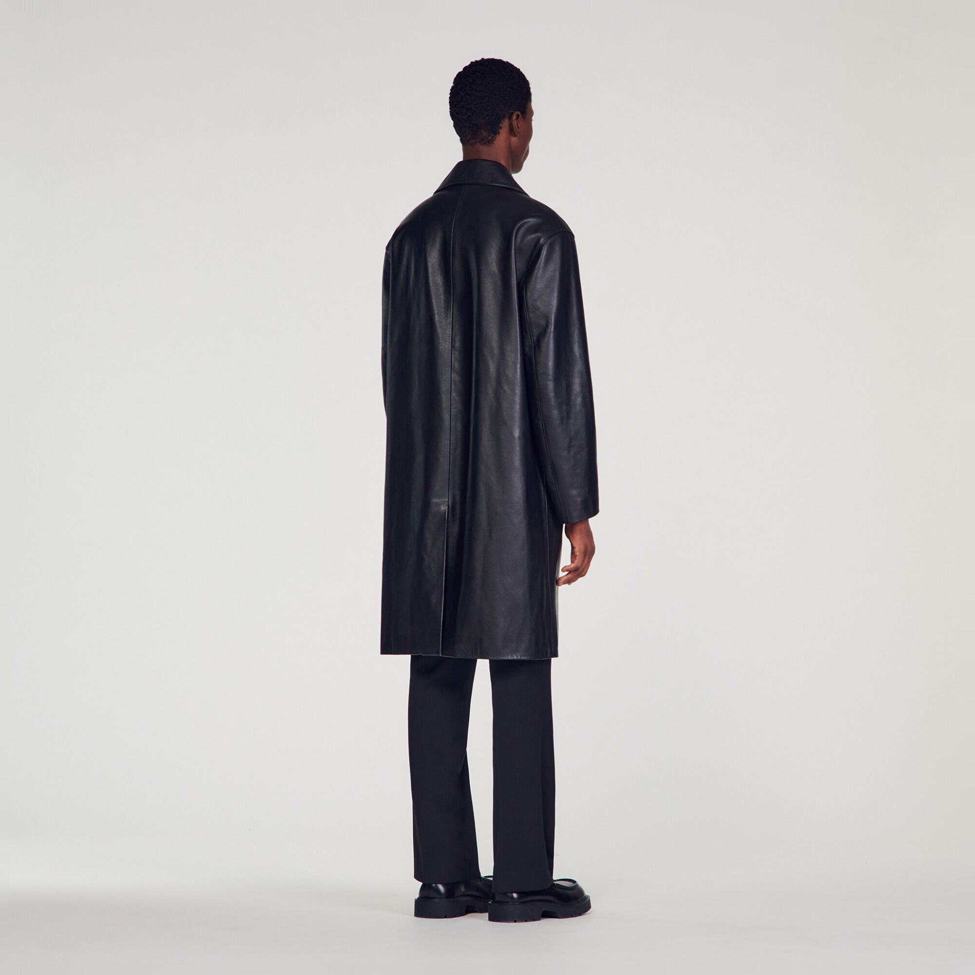 Long leather coat 