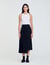 Long asymmetrical skirt