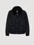 Wool aviator jacket with shearling