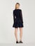 Short flowing dual-fabric dress