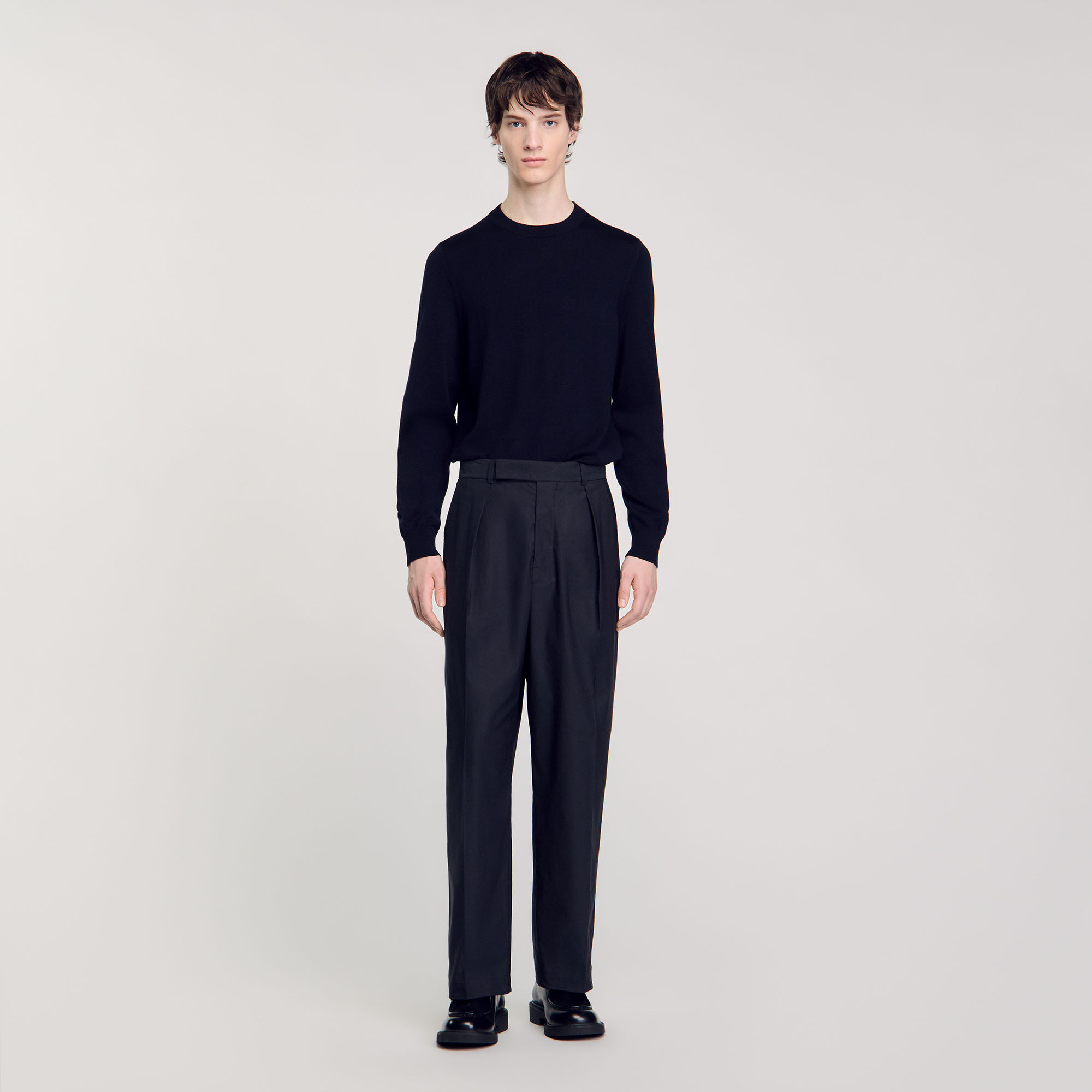 ランキング上位のプレゼント Wide-leg Paris Sandro | Men for blue creases with trousers パンツ