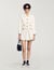 Short box-pleated skirt