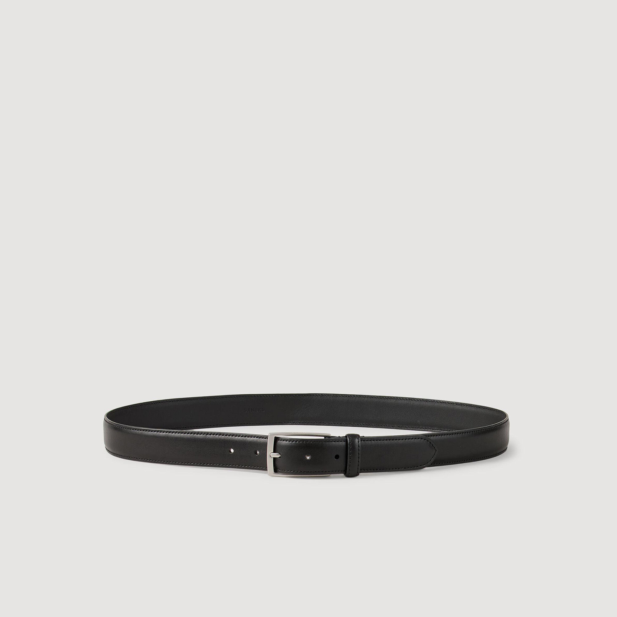 Leather belt in Black for Men | Sandro Paris